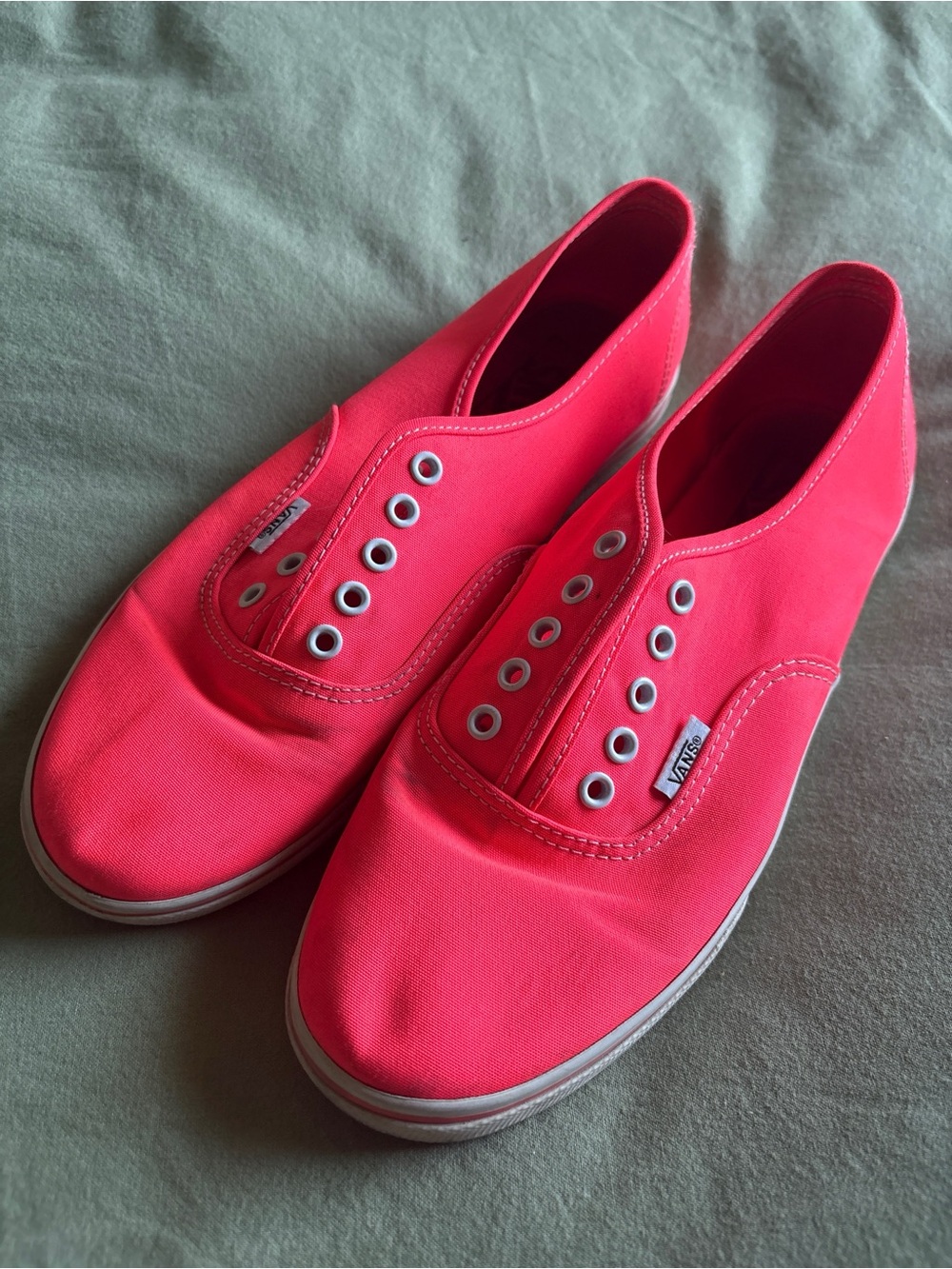 Vans Authentic Lo Pro Neon Hot Pink Canvas Sneakers Women Size 9⁠